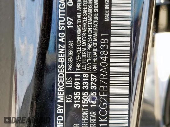 2024 Mercedes-Benz EQS 450 z VIN W1KCG2EB7RA048381, wystawiony jako Copart lot #55484415 z przebiegiem Nie podano mil oraz Szkoda całkowita • Salvage title. Historia ofert i sprzedaży dostępna na DreamBid. Obrazek 13.
