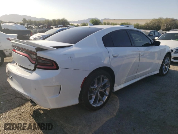 2023 Dodge Charger GT with VIN 2C3CDXHG7PH639336, listed as a Copart auction lot 55560004 with 3,968 mi miles and Salvage Title. Bid and sale history available at carsss.com. Image 3.