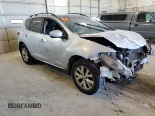 2012 Nissan Murano SL with VIN JN8AZ1MW8CW222077, listed as a Copart auction lot 58301444 with 0 mi miles and Salvage Title. Bid and sale history available at carsss.com. Image 4.