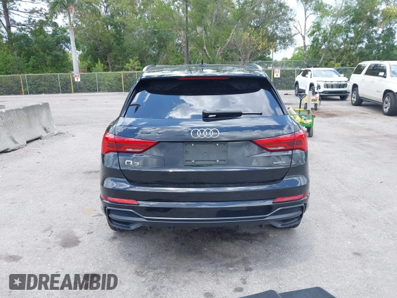 2020 Audi Q3 S line Premium Plus with VIN WA1EECF33L1052774, listed as a IAAI auction lot 42199200 with 55,008 mi miles and . Bid and sale history available at DreamBid. Image 16.