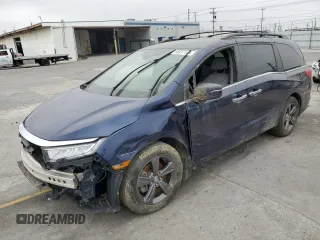 2022 Honda Odyssey EX with VIN 5FNRL6H50NB052352, listed as a Copart auction lot 59917145 with Not provided miles and Salvage title. Bid and sale history available at DreamBid. Image 1.