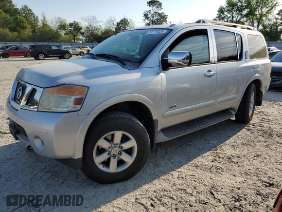 2009 Nissan Armada LE z VIN 5N1BA08C99N601407, wystawiony jako Copart lot #53129625 z przebiegiem 270 739 mil mil oraz Czysty tytuł • Clean title. Historia ofert i sprzedaży dostępna na DreamBid. Obrazek 1.