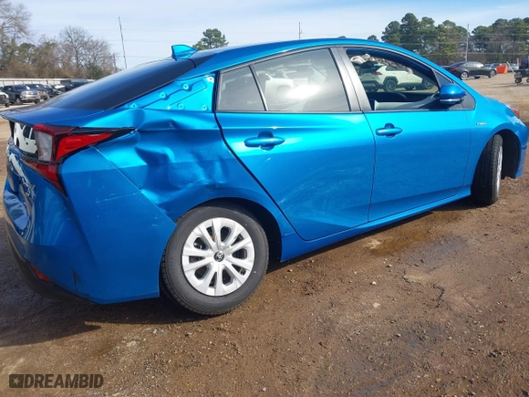 2022 Toyota Prius L Eco with VIN JTDKAMFU2N3187755, listed as a IAAI auction lot 41717916 with 51,015 mi miles. Bid and sale history available at carsss.com. Image 4.