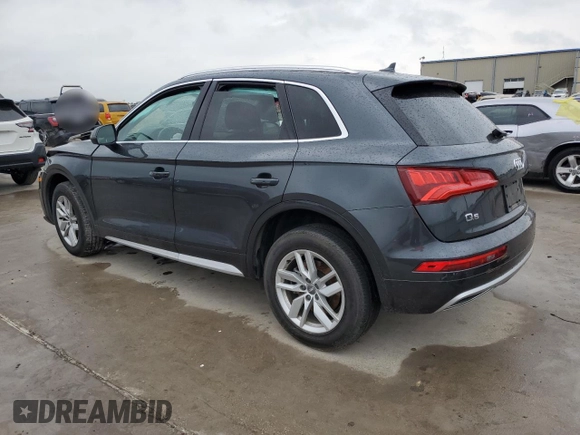 2020 Audi Q5 Premium with VIN WA1ANAFY8L2053198, listed as a Copart auction lot 55269495 with Not provided miles and Salvage title. Bid and sale history available at DreamBid. Image 2.