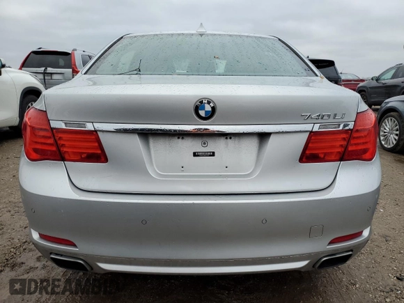 2012 BMW 7 Series 740Li with VIN WBAKB4C5XCC575479, listed as a Copart auction lot 86714504 with 58,585 mi miles and Salvage Title. Bid and sale history available at carsss.com. Image 6.