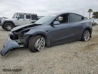 2023 Tesla Model Y Long Range with VIN 7SAYGAEE8PF673691, listed as a Copart auction lot 49743625 with 54,194 mi miles and Salvage Title. Bid and sale history available at carsss.com. Image 1.