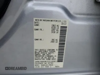 2023 Nissan Altima 2.5 SV with VIN 1N4BL4DVXPN321995, listed as a Copart auction lot 60495824 with 40,840 mi miles and Salvage Title. Bid and sale history available at carsss.com. Image 14.