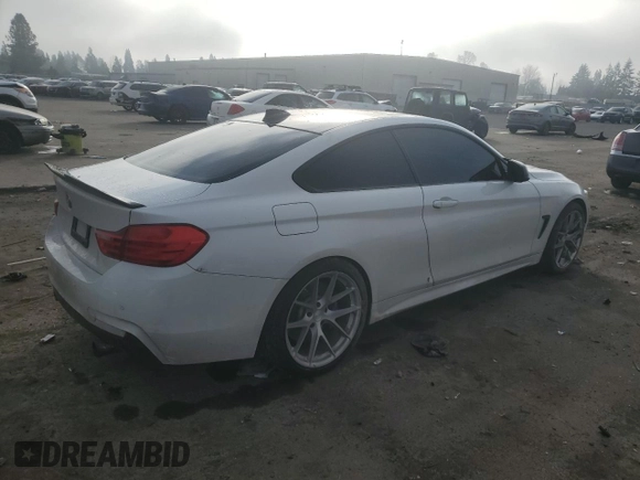 2015 BMW 4 Series 435i with VIN WBA3R1C58FK195761, listed as a Copart auction lot 82604934 with 109,642 mi miles and Salvage Title. Bid and sale history available at carsss.com. Image 3.