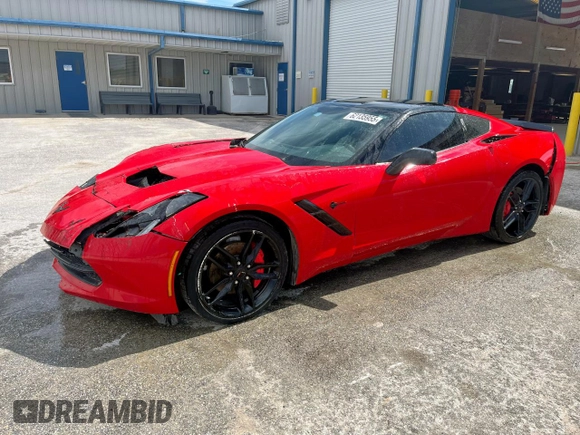 2016 Chevrolet Corvette 1LT with VIN 1G1YB2D75G5104618, listed as a Copart auction lot 62135955 with 72,712 mi miles and Salvage title. Bid and sale history available at DreamBid. Image 1.