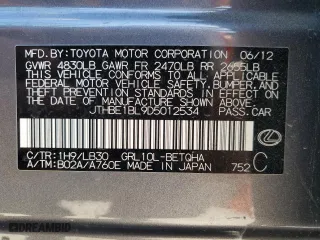 2013 Lexus GS 350 with VIN JTHBE1BL9D5012534, listed as a Copart auction lot 48620735 with 119,200 mi miles and Salvage Title. Bid and sale history available at carsss.com. Image 13.
