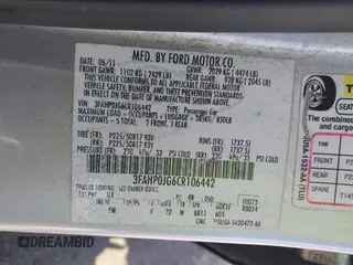 2012 Ford Fusion SEL with VIN 3FAHP0JG6CR106442, listed as a IAAI auction lot 41920885 with 135,931 mi miles. Bid and sale history available at carsss.com. Image 9.