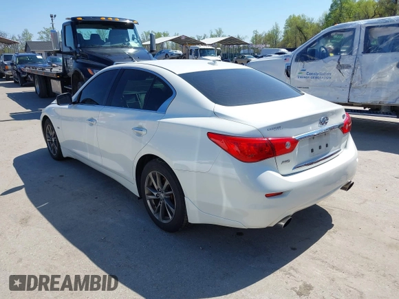 2017 Infiniti Q50 3.0t Premium with VIN JN1EV7AR5HM837945, listed as a IAAI auction lot 42001047 with 108,075 mi miles. Bid and sale history available at carsss.com. Image 3.