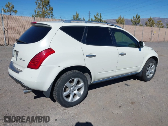 2007 Nissan Murano SL with VIN JN8AZ08WX7W602807, listed as a IAAI auction lot 41644942 with 240,236 mi miles and . Bid and sale history available at DreamBid. Image 4.