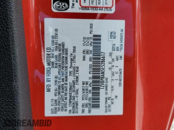 2014 Ford Mustang V6 with VIN 1ZVBP8AM5E5286617, listed as a Copart auction lot 61074515 with 139,231 mi miles and Salvage title. Bid and sale history available at DreamBid. Image 12.