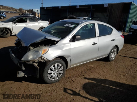 2014 Nissan Versa SV with VIN 3N1CN7AP1EL831667, listed as a Copart auction lot 48703665 with 125,376 mi miles and Salvage Title. Bid and sale history available at DreamBid. Image 1.