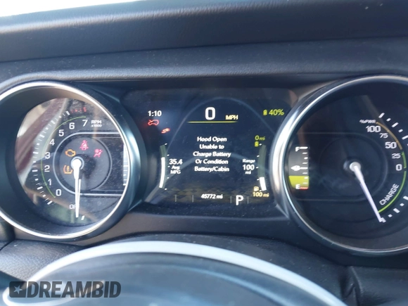 2021 Jeep Wrangler Unlimited Sahara with VIN 1C4JJXP60MW688749, listed as a IAAI auction lot 41341634 with 45,772 mi miles and . Bid and sale history available at DreamBid. Image 7.