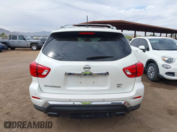 2017 Nissan Pathfinder SV with VIN 5N1DR2MMXHC668443, listed as a IAAI auction lot 42020905 with 109,417 mi miles. Bid and sale history available at carsss.com. Image 16.