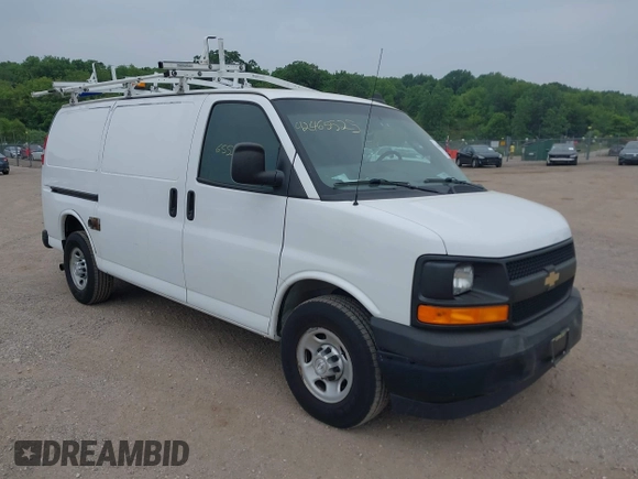 2017 Chevrolet Express Cargo z VIN 1GCWGAFF4H1241069, wystawiony jako IAAI lot #42465525 z przebiegiem 89 006 mil mil oraz . Historia ofert i sprzedaży dostępna na DreamBid. Obrazek 1.