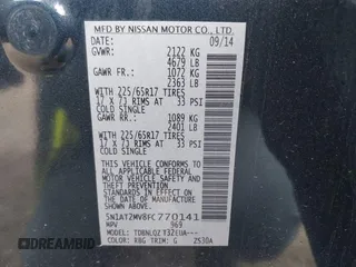 2015 Nissan Rogue SL with VIN 5N1AT2MV8FC770141, listed as a IAAI auction lot 42039465 with 98,920 mi miles and . Bid and sale history available at DreamBid. Image 9.