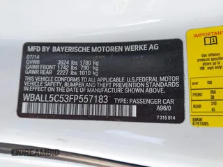 2015 BMW Z4 sDrive28i z VIN WBALL5C53FP557183, wystawiony jako IAAI lot #42145557 z przebiegiem 123 319 mil mil oraz . Historia ofert i sprzedaży dostępna na DreamBid. Obrazek 9.