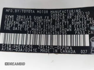 2010 Toyota Corolla z VIN 2T1BU4EE4AC409795, wystawiony jako IAAI lot #41746553 z przebiegiem 138 568 mil mil oraz . Historia ofert i sprzedaży dostępna na DreamBid. Obrazek 9.