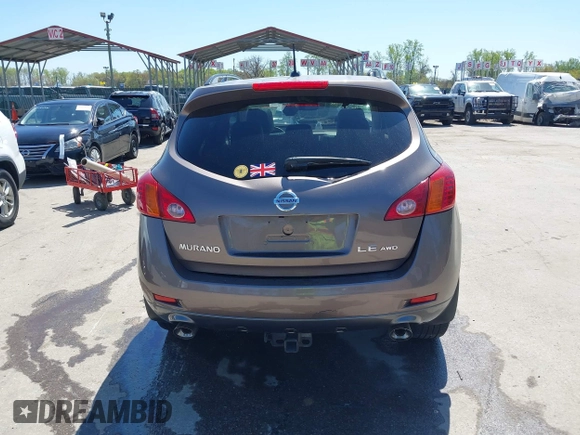 2009 Nissan Murano S with VIN JN8AZ18W19W125600, listed as a IAAI auction lot 42055358 with 66,165 mi miles and . Bid and sale history available at carsss.com. Image 16.