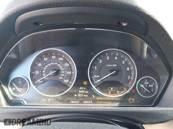 2014 BMW 3 Series 328i with VIN WBA3A5G59ENP31817, listed as a IAAI auction lot 41845296 with 190,437 mi miles. Bid and sale history available at carsss.com. Image 7.