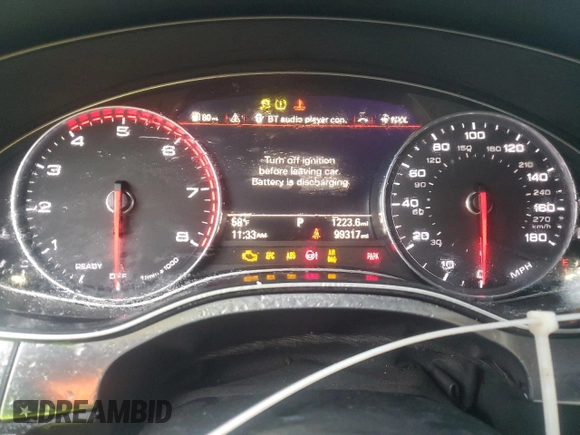 2016 Audi A6 Premium Plus with VIN WAUFGAFC5GN041991, listed as a Copart auction lot 56282225 with 99,317 mi miles and Clean Title. Bid and sale history available at DreamBid. Image 9.