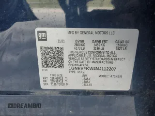 2022 Chevrolet Traverse LS with VIN 1GNEVFKW4NJ112207, listed as a Copart auction lot 47103345 with 14,666 mi miles and Salvage Title. Bid and sale history available at carsss.com. Image 13.