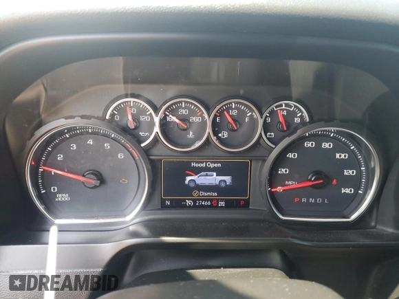 2021 Chevrolet Silverado 1500 RST with VIN 1GCUYEELXMZ422059, listed as a Copart auction lot 49437435 with 27,466 mi miles and Salvage Title. Bid and sale history available at carsss.com. Image 9.