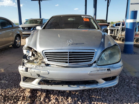 2001 Mercedes-Benz S-Class with VIN WDBNG75JX1A147190, listed as a Copart auction lot 68037254 with 0 mi miles and Salvage Title. Bid and sale history available at carsss.com. Image 5.