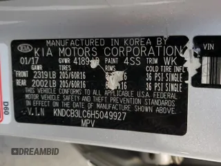 2017 Kia Niro LX with VIN KNDCB3LC6H5049927, listed as a Copart auction lot 62688124 with 123,870 mi miles and Salvage Title. Bid and sale history available at carsss.com. Image 13.