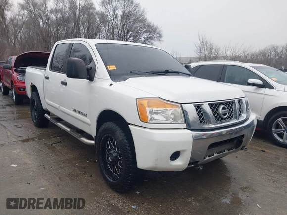 2011 Nissan Titan SL with VIN 1N6AA0EC8BN317497, listed as a IAAI auction lot 41443597 with 202,622 mi miles. Bid and sale history available at carsss.com. Image 1.