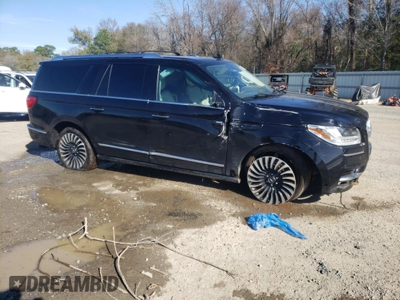 2021 Lincoln Navigator Black Label z VIN 5LMJJ3TT9MEL00758, wystawiony jako Copart lot #87066494 z przebiegiem 103 136 mil mil oraz Szkoda całkowita • Salvage title. Historia ofert i sprzedaży dostępna na DreamBid. Obrazek 4.
