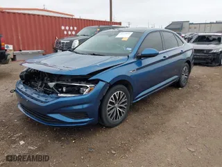 2019 Volkswagen Jetta SEL with VIN 3VWE57BU1KM097853, listed as a IAAI auction lot 41215891 with 92,836 mi miles. Bid and sale history available at carsss.com. Image 2.