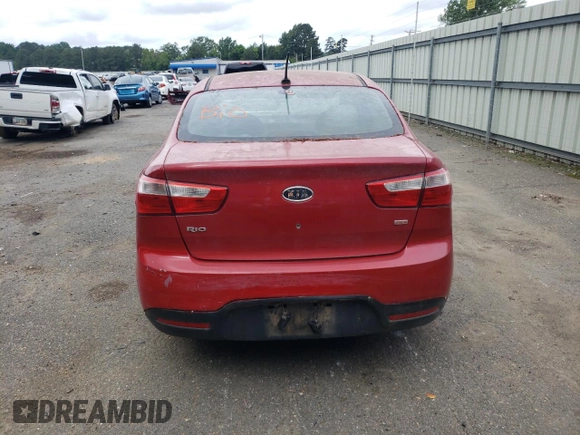 2013 Kia Rio LX with VIN KNADM4A32D6124776, listed as a Copart auction lot 54797625 with 135,217 mi miles and Clean Title. Bid and sale history available at carsss.com. Image 6.
