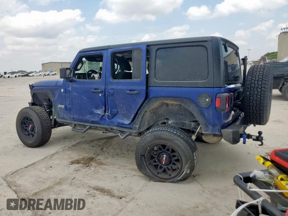 2018 Jeep Wrangler Unlimited Sport S with VIN 1C4HJXDG0JW272837, listed as a Copart auction lot 57532455 with Not provided miles and Salvage title. Bid and sale history available at DreamBid. Image 2.