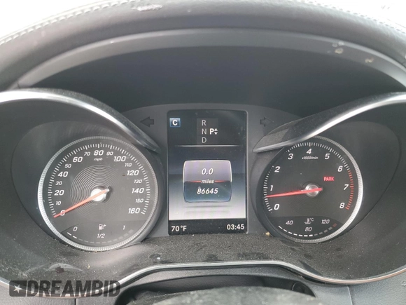 2017 Mercedes-Benz C C 300 with VIN 55SWF4JB9HU232141, listed as a Copart auction lot 52758905 with 86,645 mi miles and Salvage Title. Bid and sale history available at carsss.com. Image 9.