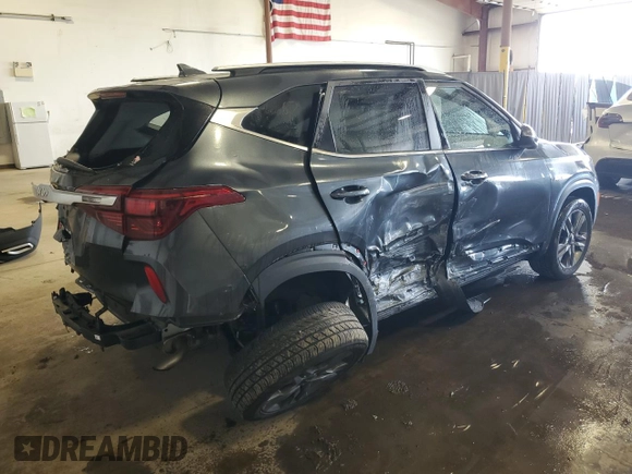 2022 Kia Seltos S with VIN KNDEUCAA6N7271498, listed as a Copart auction lot 55357785 with 40,379 mi miles and Salvage title. Bid and sale history available at DreamBid. Image 3.