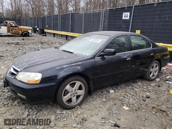 2003 Acura TL Type S with VIN 19UUA56863A017216, listed as a Copart auction lot 46804045 with 207,769 mi miles and Salvage Title. Bid and sale history available at carsss.com. Image 1.