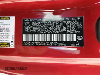 2019 Lexus RC 300 z VIN JTHHA5BC0K5009239, wystawiony jako Copart lot #81982064 z przebiegiem 78 919 mil mil oraz Szkoda całkowita • Salvage title. Historia ofert i sprzedaży dostępna na DreamBid. Obrazek 12.