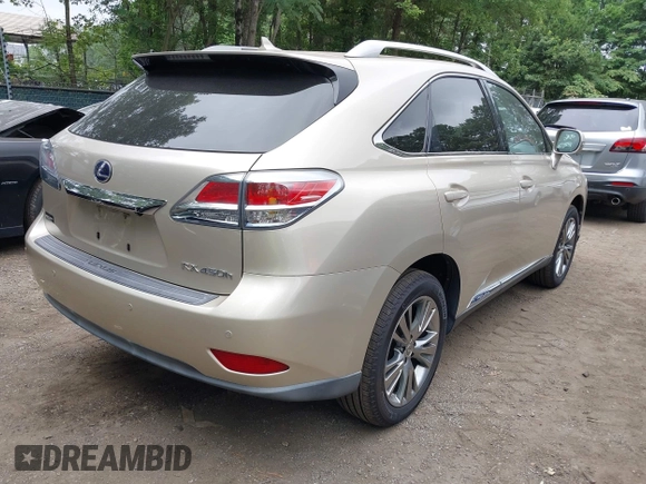 2013 Lexus RX 450h with VIN JTJBC1BA4D2051519, listed as a IAAI auction lot 42581660 with 128,839 mi miles and . Bid and sale history available at DreamBid. Image 4.