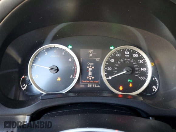 2016 Lexus IS 350 with VIN JTHCE1D28G5011002, listed as a Copart auction lot 46171685 with 58,165 mi miles and Salvage title. Bid and sale history available at DreamBid. Image 9.