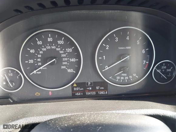 2013 BMW X3 xDrive28i with VIN 5UXWX9C59D0A09711, listed as a IAAI auction lot 41995475 with 104,123 mi miles. Bid and sale history available at carsss.com. Image 7.