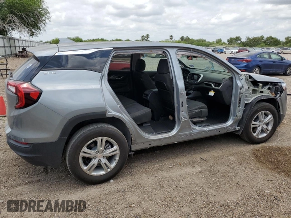 2024 GMC Terrain SLE with VIN 3GKALMEG9RL241746, listed as a Copart auction lot 55422785 with 20,583 mi miles and Salvage title. Bid and sale history available at DreamBid. Image 3.