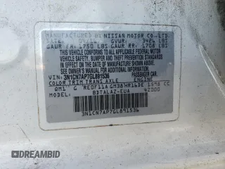 2016 Nissan Versa S Plus with VIN 3N1CN7AP7GL891536, listed as a Copart auction lot 42686105 with 100,676 mi miles and Salvage Title. Bid and sale history available at carsss.com. Image 12.