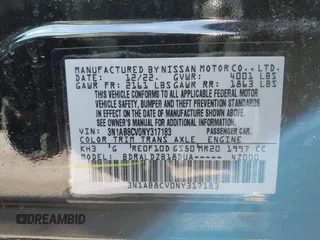 2022 Nissan Sentra SV z VIN 3N1AB8CV0NY317183, wystawiony jako IAAI lot #41701565 z przebiegiem 54 913 mil mil oraz . Historia ofert i sprzedaży dostępna na DreamBid. Obrazek 9.