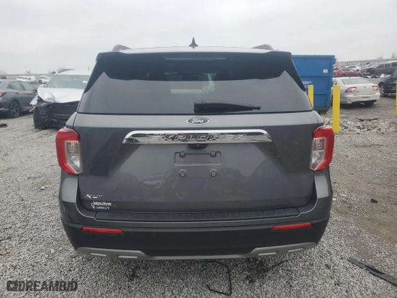 2022 Ford Explorer XLT with VIN 1FMSK7DH6NGB58610, listed as a Copart auction lot 44392125 with 20,190 mi miles and Salvage Title. Bid and sale history available at carsss.com. Image 6.