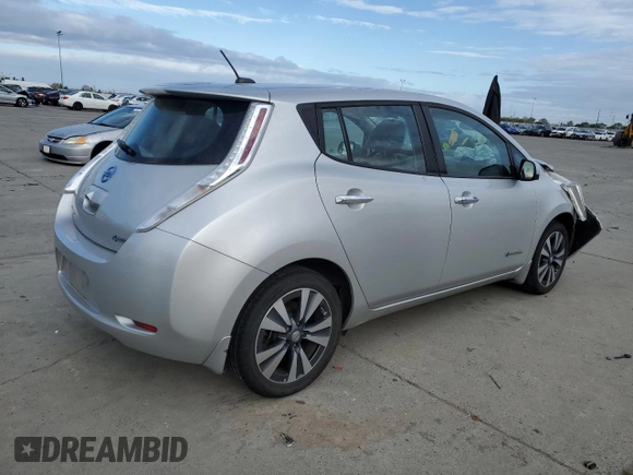 2015 Nissan LEAF SL with VIN 1N4AZ0CP3FC326441, listed as a Copart auction lot 50763835 with 120,373 mi miles and Salvage title. Bid and sale history available at DreamBid. Image 3.