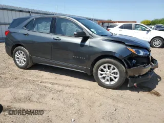 2018 Chevrolet Equinox LS with VIN 3GNAXHEV9JL393348, listed as a Copart auction lot 52647375 with 93,689 mi miles and Salvage Title. Bid and sale history available at DreamBid. Image 4.
